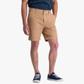 Jeep Mens 26Cm Fixed Waist Chino Shorts Camel Jeep