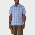 Jeep Mens Casual Yd Short Sleeve Check Short Sky Blue Jeep