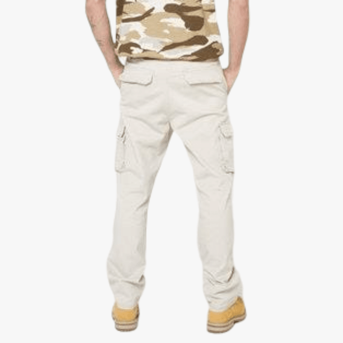 Jeep Mens Dawson Fixed Waist Cargo Pants Stone | Jeep