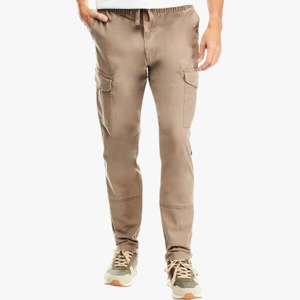 Jeep Men's Elasticated Twill Cargo Jogger Elm Bark | Jeep