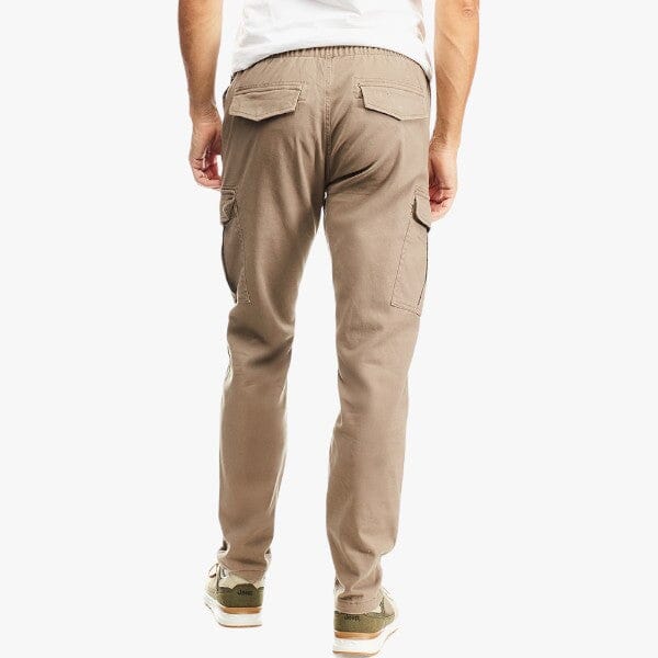 Jeep Men's Elasticated Twill Cargo Jogger Elm Bark | Jeep