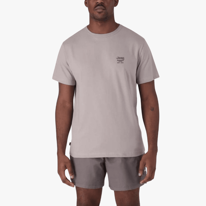Jeep Mens Essential Graphic Short Sleeve Tee Khaki | Jeep