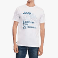 Jeep Mens Fashion Print Short Sleeve Tee White Jeep