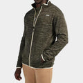 Jeep Mens Fleece Zip Through Mid Layer Hoody Murky Green Jeep