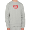 Jeep Mens Icon Crew Fleece Sweater Grey Mel | Jeep