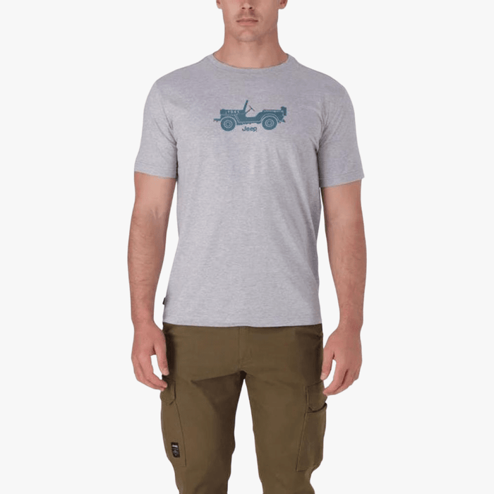 Jeep Mens Iconic Collection Short Sleeve Tee Grey | Jeep