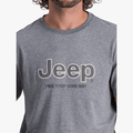 Jeep Mens Logo Applique Short Sleeve Tee Heather Grey Mel Jeep