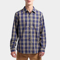Jeep Mens Yd Check Long Sleeve Shirt Navy Camel Jeep