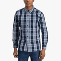 Jeep Mens Yd Check Long Sleeve Shirt Navy Khaki | Jeep