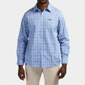 Jeep Mens Yd Check Long Sleeve Shirt Sky Blue White Jeep