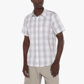 Jeep Mens Yd Checked Short Sleeve Shirt Khaki White | Jeep