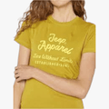 Jeep Womens Logo Flat Print Short Sleeve Tee Fresh Ginger Jeep