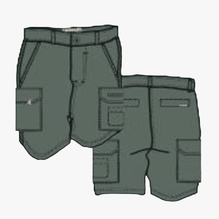 Kakiebos Mens 14Cm Elasticated Shorts Olive | Kakiebos