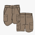 Kakiebos Mens 14Cm Fixed Waist Cargo Shorts Khaki | Kakiebos