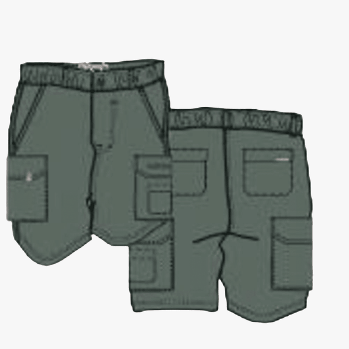 Kakiebos Mens 21Cm Elasticated Shorts Olive | Kakiebos