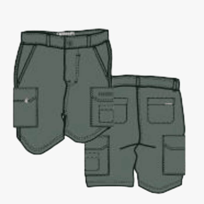 Kakiebos Mens 21Cm Fixed Waist Shorts Olive | Kakiebos