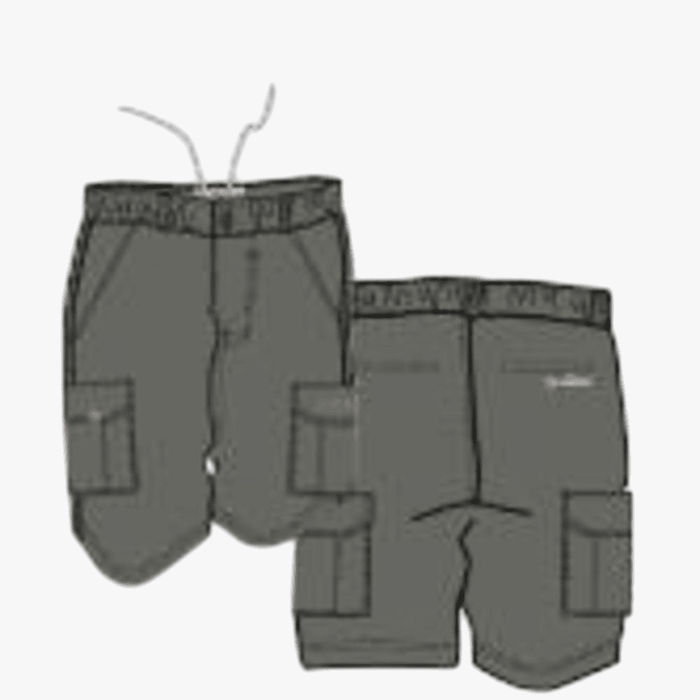 Kakiebos Mens 24Cm Elasticated Shorts Choc Kakiebos
