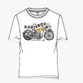 Kakiebos Mens Classic Fit Motorfiets Short Sleeve Tee White | Kakiebos