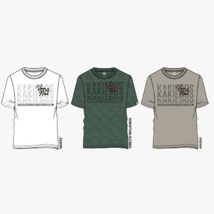 Kakiebos Mens Classic Fit Short Sleeve Tee Green Mel | Kakiebos