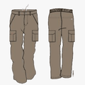 Kakiebos Mens Half Elasticated Cargo Pants Khaki | Kakiebos