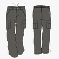 Kakiebos Mens Half Elasticated Cargo Pants Taupe | Kakiebos