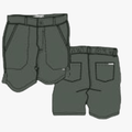 Kakiebos Womens Half Elasticated Shorts Olive | Kakiebos