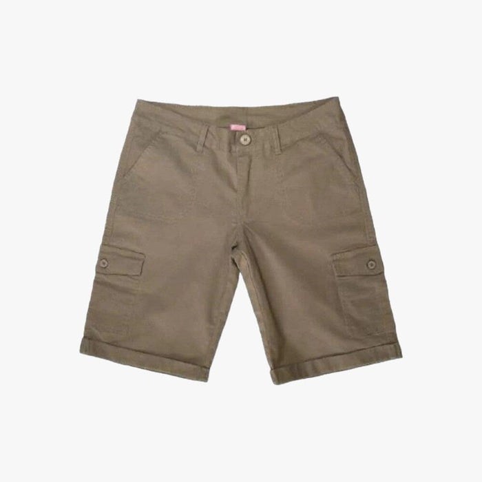 Kakiebos Womens Stretch Cargo Shorts Khaki Kakiebos