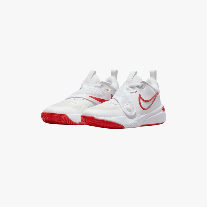 Nike Kids Team Hustle Mid Sneaker White Red | Nike
