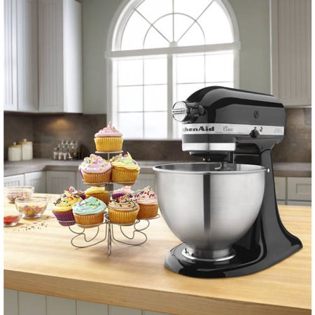 KitchenAid Classic Series Tilt-Head Stand Mixer, 4.5 Quart, Onyx Black (K45SSOB)