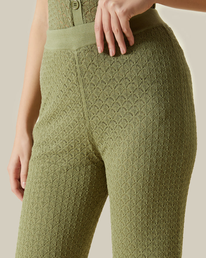 Knitted Broderie Anglaise Pants