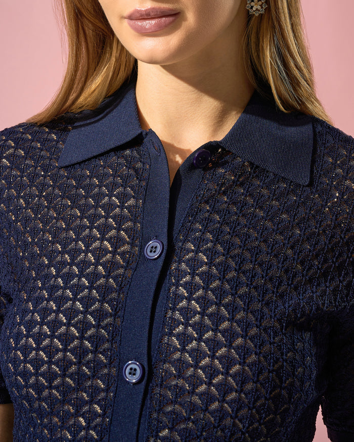 Knitted Broderie Anglaise Top