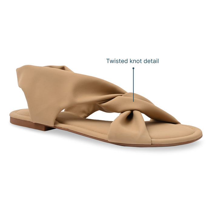 Knotty Twist Beige Flat