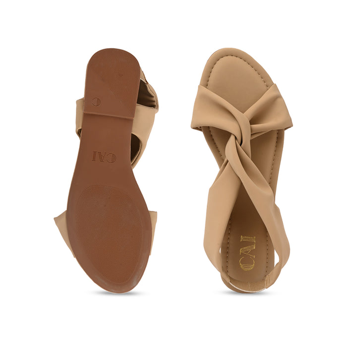 Knotty Twist Beige Flat