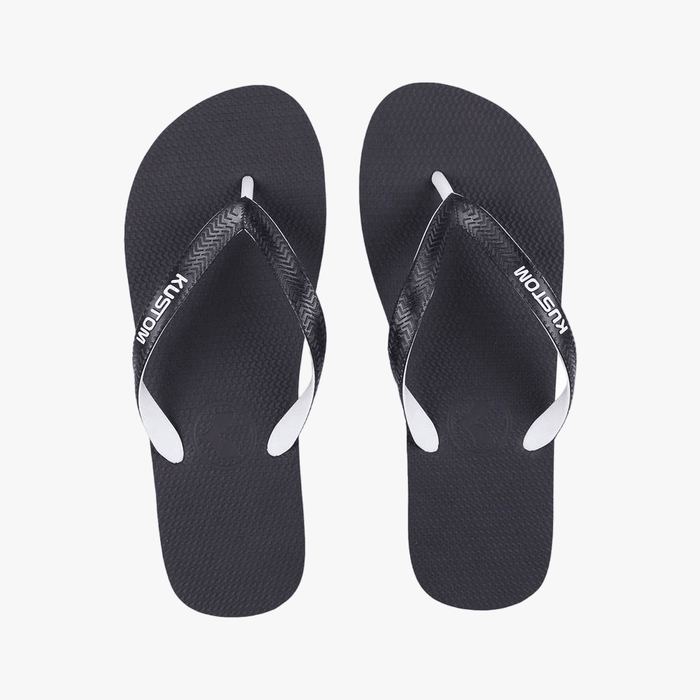 Kustom Mens Blend Base Sandal Black White | Kustom