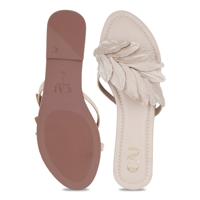 Leaf Beige Flats