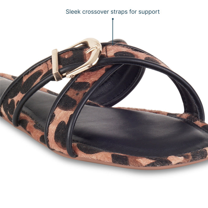 Leo Crossover Black Flats