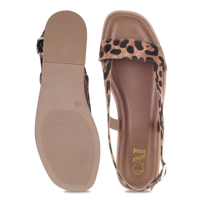 Leo SlingBack Tan Flats