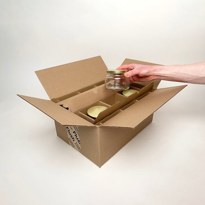 Libbey 15 oz 995 Classic Apothecary Jar 12-Pack Shipping Box for candles unboxing 3
