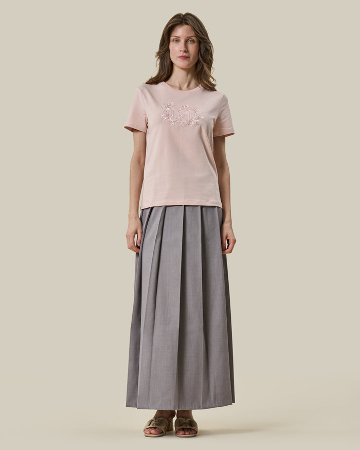 Light Pink Embroidered Logo T-Shirt