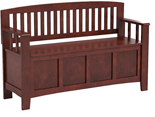 Linon Home Dcor Linon Home Decor Cynthia Storage Bench, 50"w x 17.25"d x 32"h, Walnut