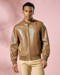Logo Patched Leather Jacket