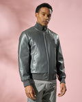 Logo Patched Leather Jacket
