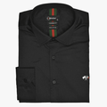Lorenzini Modern Classic Slim Fit Long Sleeve Shirt Black | Mens