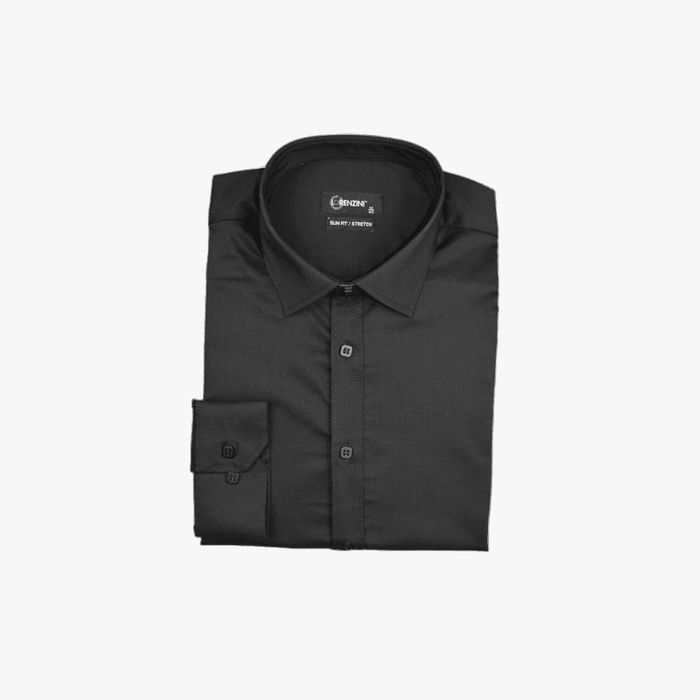 Lorenzini Modern Slim Fit Long Sleeve Shirt Black | Lorenzini