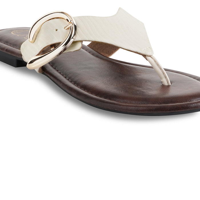 Luna Cream Burgundy Flats