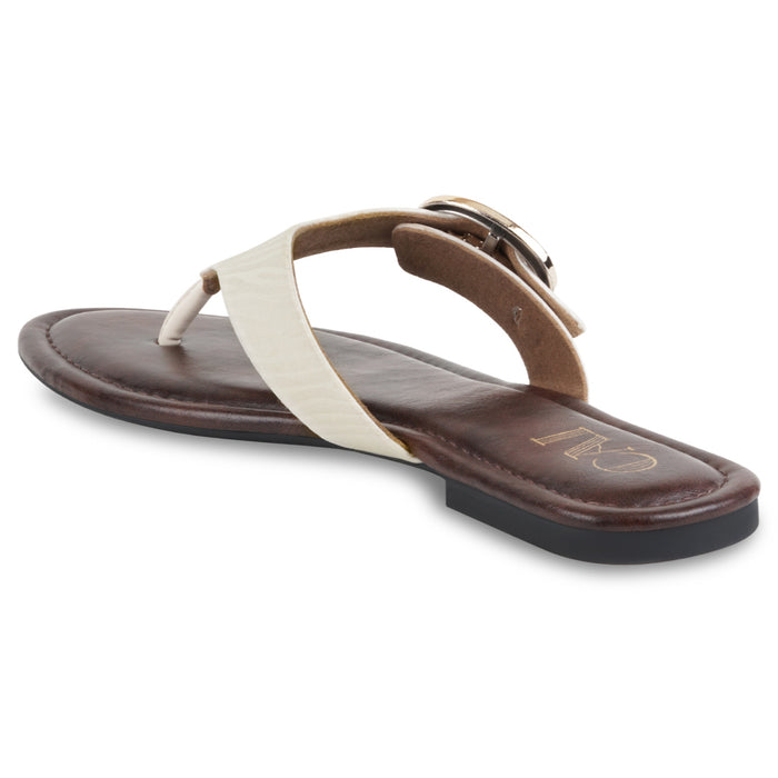 Luna Cream Burgundy Flats