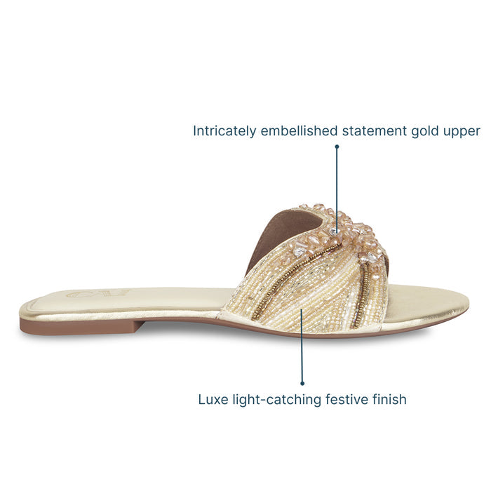 Lustre Gold Flats