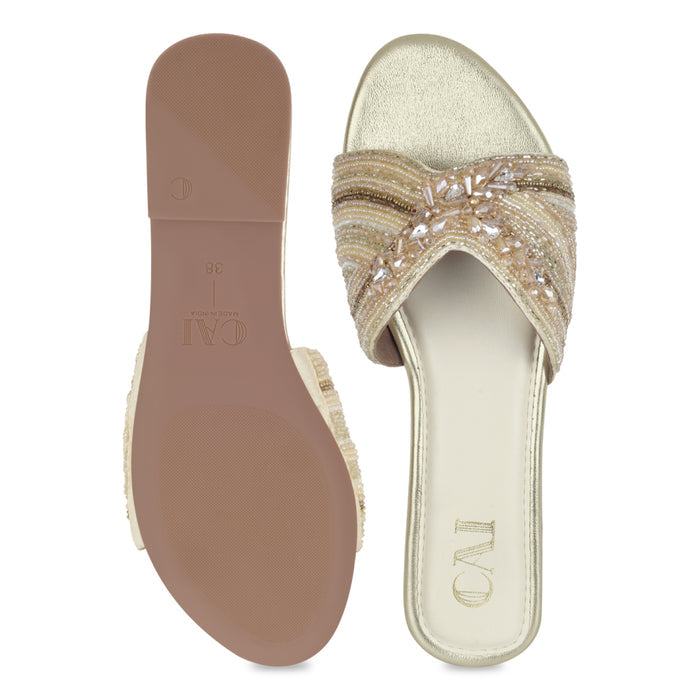 Lustre Gold Flats