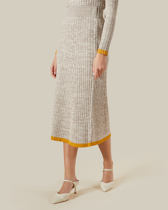 Marble Patterned Knitted Skirt