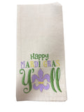 Mardi Gras Y'all Hand Towel